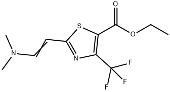 ETHYL 2-[2-(DIMETHYLAMINO)VINYL]-4-(TRIFLUOROMETHYL)-1,3-THIAZOLE-5-CARBOXYLATE 结构式