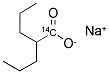 Valproic acid sodium salt, [carboxyl-14C] 结构式