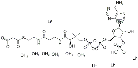 ALPHA-METHYLMALONYL COENZYME A TETRALITHIUM SALT HEXAHYDRATE 结构式