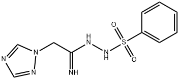 N'-[2-(1H-1,2,4-TRIAZOL-1-YL)ETHANIMIDOYL]BENZENESULFONOHYDRAZIDE 结构式