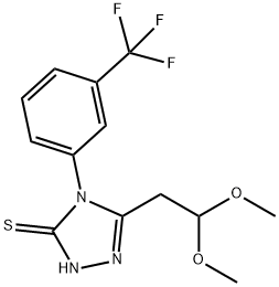 5-(2,2-DIMETHOXYETHYL)-4-[3-(TRIFLUOROMETHYL)PHENYL]-4H-1,2,4-TRIAZOL-3-YLHYDROSULFIDE 结构式