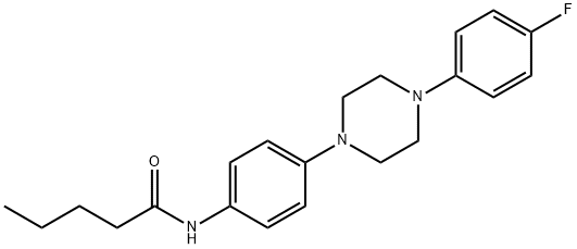 N-(4-[4-(4-FLUOROPHENYL)PIPERAZINO]PHENYL)PENTANAMIDE 结构式