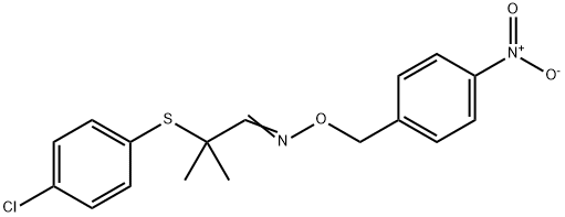 2-[(4-CHLOROPHENYL)SULFANYL]-2-METHYLPROPANAL O-(4-NITROBENZYL)OXIME 结构式