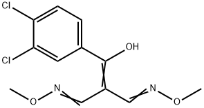 2-[(3,4-DICHLOROPHENYL)(HYDROXY)METHYLENE]MALONALDEHYDE BIS(O-METHYLOXIME) 结构式