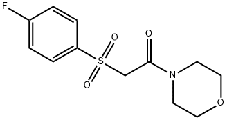 2-[(4-FLUOROPHENYL)SULFONYL]-1-MORPHOLINO-1-ETHANONE 结构式