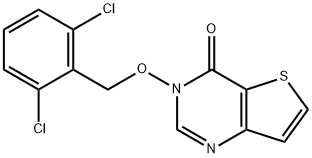 3-[(2,6-DICHLOROBENZYL)OXY]THIENO[3,2-D]PYRIMIDIN-4(3H)-ONE 结构式