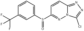 3-CHLORO-6-([3-(TRIFLUOROMETHYL)PHENYL]SULFINYL)[1,2,4]TRIAZOLO[4,3-B]PYRIDAZINE 结构式