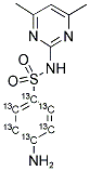 SULFAMETHAZINE (PHENYL-13C6) 结构式