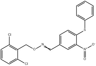 3-NITRO-4-(PHENYLSULFANYL)BENZENECARBALDEHYDE O-(2,6-DICHLOROBENZYL)OXIME 结构式