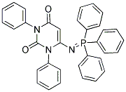 1,3-DIPHENYL-6-[(1,1,1-TRIPHENYL-LAMBDA5-PHOSPHANYLIDENE)AMINO]-1,2,3,4-TETRAHYDROPYRIMIDINE-2,4-DIONE 结构式