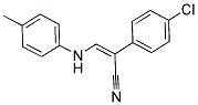 1-CYANO-1-(4-CHLOROPHENYL)-2-[(4-METHYLPHENYL)AMINO]ETHENE 结构式