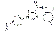 N-(2,4-DIFLUOROPHENYL)-5-METHYL-1-(4-NITROPHENYL)-1H-1,2,4-TRIAZOLE-3-CARBOXAMIDE 结构式