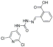 2-(2-([(2,6-DICHLORO-4-PYRIDYL)AMINO]CARBONYL)CARBOHYDRAZONOYL)BENZOIC ACID 结构式