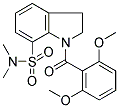 1-(2,6-DIMETHOXYBENZOYL)-7-(DIMETHYLAMINOSULPHONYL)-2,3-DIHYDRO-(1H)-INDOLE 结构式