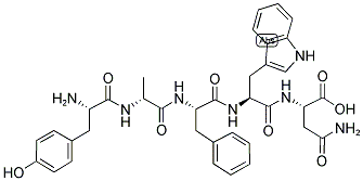 H-TYR-D-ALA-PHE-TRP-ASN-OH 结构式