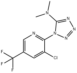 1-[3-CHLORO-5-(TRIFLUOROMETHYL)-2-PYRIDINYL]-N,N-DIMETHYL-1H-1,2,3,4-TETRAAZOL-5-AMINE 结构式