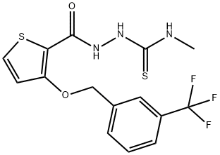 N-METHYL-2-[(3-([3-(TRIFLUOROMETHYL)BENZYL]OXY)-2-THIENYL)CARBONYL]-1-HYDRAZINECARBOTHIOAMIDE 结构式