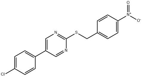 5-(4-Chlorophenyl)-2-pyrimidinyl 4-nitrobenzyl sulfide 结构式