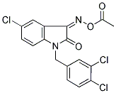 3-[(ACETYLOXY)IMINO]-5-CHLORO-1-(3,4-DICHLOROBENZYL)-1,3-DIHYDRO-2H-INDOL-2-ONE 结构式