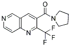 [(2-(TRIFLUOROMETHYL)-1,6-NAPHTHYRIDIN-3-YL)CARBONYL]PYRROLIDINE 结构式