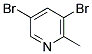 3,5-DIBROMO-2-METHYLPYRIDINE 结构式