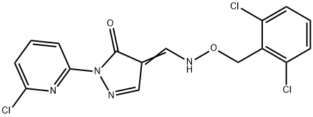 2-(6-CHLORO-2-PYRIDINYL)-4-(([(2,6-DICHLOROBENZYL)OXY]AMINO)METHYLENE)-2,4-DIHYDRO-3H-PYRAZOL-3-ONE 结构式