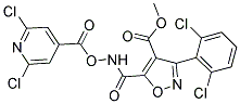 METHYL 3-(2,6-DICHLOROPHENYL)-5-[(([(2,6-DICHLORO-4-PYRIDYL)CARBONYL]OXY)AMINO)CARBONYL]ISOXAZOLE-4-CARBOXYLATE 结构式