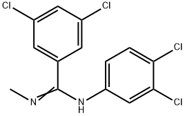 3,5-DICHLORO-N-(3,4-DICHLOROPHENYL)-N'-METHYLBENZENECARBOXIMIDAMIDE 结构式