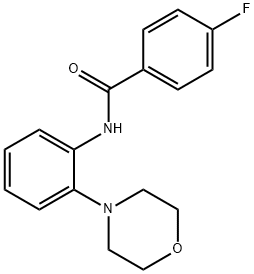 4-FLUORO-N-(2-MORPHOLINOPHENYL)BENZENECARBOXAMIDE 结构式