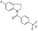 5-FLUORO-2,3-DIHYDRO-1-[4-(TRIFLUOROMETHYL)BENZOYL]-(1H)-INDOLE 结构式