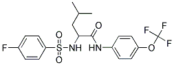 2-([(4-FLUOROPHENYL)SULFONYL]AMINO)-4-METHYL-N-[4-(TRIFLUOROMETHOXY)PHENYL]PENTANAMIDE 结构式