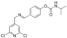 4-(([(2,6-DICHLORO-4-PYRIDYL)METHYL]IMINO)METHYL)PHENYL N-ISOPROPYLCARBAMATE 结构式