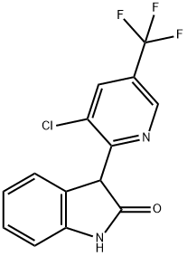 3-[3-CHLORO-5-(TRIFLUOROMETHYL)-2-PYRIDINYL]-1,3-DIHYDRO-2H-INDOL-2-ONE 结构式
