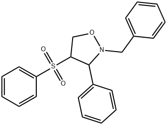 2-苄基-3-苯基-4-(苯基磺酰基)异噁唑烷 结构式