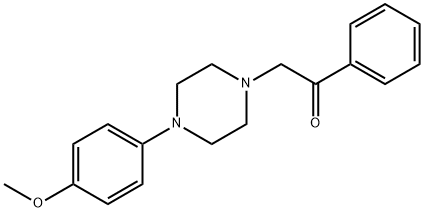 2-(4-(4-甲氧基苯基)哌嗪-1-基)-1-苯基乙酮 结构式