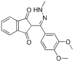 2-(2-Aza-1-(3,4-dimethoxyphenyl)-2-(methylamino)vinyl)indane-1,3-dione 结构式