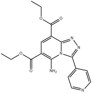DIETHYL 5-AMINO-3-(4-PYRIDINYL)[1,2,4]TRIAZOLO[4,3-A]PYRIDINE-6,8-DICARBOXYLATE 结构式
