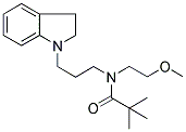 N-[(2,3-DIHYDRO-(1H)-INDOL-1-YL)PROPYL]-N-(2-METHOXYETHYL)-2,2-DIMETHYLPROPANAMIDE 结构式