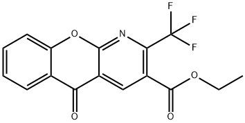 ETHYL 5-OXO-2-(TRIFLUOROMETHYL)-5H-CHROMENO[2,3-B]PYRIDINE-3-CARBOXYLATE 结构式