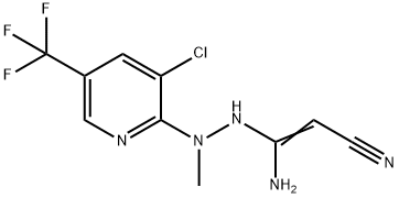 3-AMINO-3-(2-[3-CHLORO-5-(TRIFLUOROMETHYL)-2-PYRIDINYL]-2-METHYLHYDRAZINO)ACRYLONITRILE 结构式