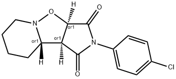 2-(4-CHLOROPHENYL)HEXAHYDROPYRROLO[3',4':4,5]ISOXAZOLO[2,3-A]PYRIDINE-1,3(2H,3AH)-DIONE 结构式