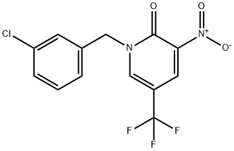 1-(3-CHLOROBENZYL)-3-NITRO-5-(TRIFLUOROMETHYL)-2(1H)-PYRIDINONE 结构式