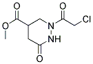 2-(2-CHLORO-ACETYL)-6-OXO-HEXAHYDRO-PYRIDAZINE-4-CARBOXYLIC ACID METHYL ESTER 结构式
