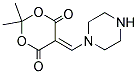 2,2-DIMETHYL-5-(PIPERAZINYLMETHYLENE)-1,3-DIOXANE-4,6-DIONE 结构式