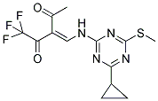 3-(([4-CYCLOPROPYL-6-(METHYLTHIO)-1,3,5-TRIAZIN-2-YL]AMINO)METHYLIDENE)-1,1,1-TRIFLUOROPENTANE-2,4-DIONE 结构式