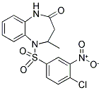 5-[(4-CHLORO-3-NITROPHENYL)SULFONYL]-4-METHYL-2,3,4,5-TETRAHYDRO-1H-1,5-BENZODIAZEPIN-2-ONE 结构式