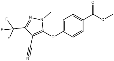 METHYL 4-([4-CYANO-1-METHYL-3-(TRIFLUOROMETHYL)-1H-PYRAZOL-5-YL]OXY)BENZENECARBOXYLATE 结构式