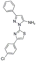 1-[4-(4-CHLOROPHENYL)-1,3-THIAZOL-2-YL]-3-PHENYL-1H-PYRAZOL-5-AMINE 结构式