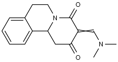 3-[(Dimethylamino)methylene]-1,6,7,11b-tetrahydro-2H-pyrido[2,1-a]isoquinoline-2,4(3H)-dione 结构式
