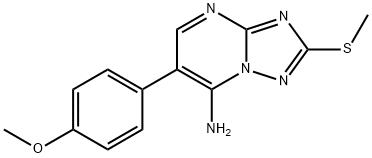 6-(4-Methoxyphenyl)-2-(methylsulfanyl)[1,2,4]triazolo[1,5-a]pyrimidin-7-amine 结构式